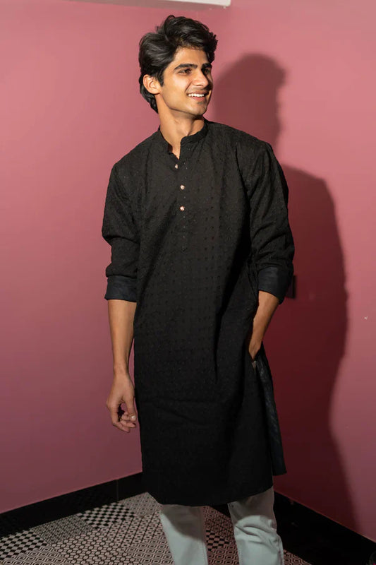 Chikan Kari Work Long Kurta