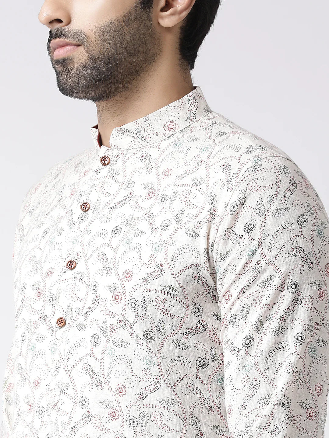 Printed Wedding Wear Kurta For Men