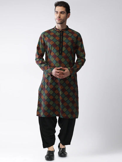 Men Multi Colour Printed Kurta