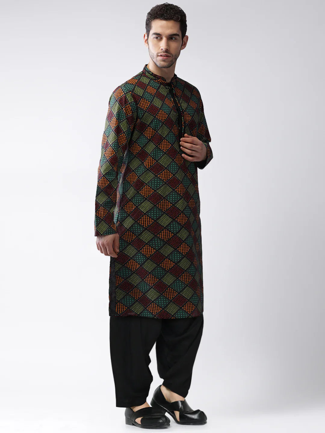 Men Multi Colour Printed Kurta