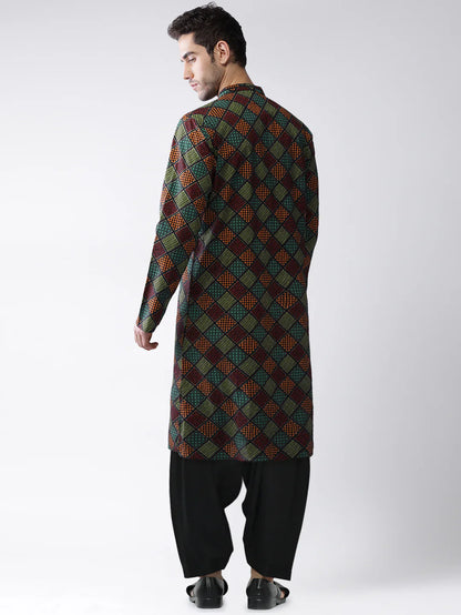 Men Multi Colour Printed Kurta